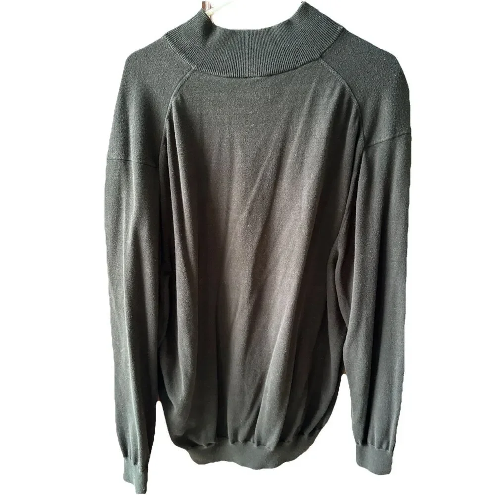 Jos. A. Bank Signature Collection Mens 1/4 Zip Sweater 100% Pima Cott Fall‎ 2XL